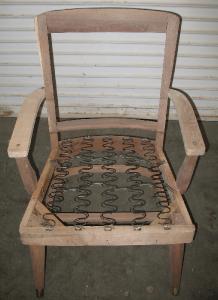 UpholsteredOfficeChairWithUpholsteryRemovedAfterStripping