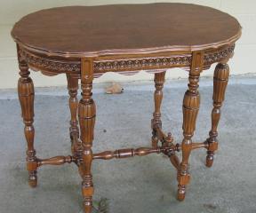 Fancy Oval Six Leg Side Table