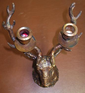 Antler Candle Holder After Repair