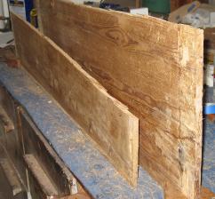 A Ragged Split In A Wide Pine Plank