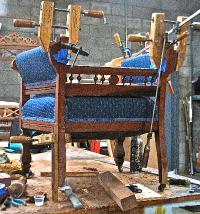 Bishop's Chair Back With Clamps