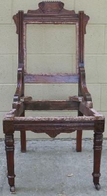 Eastlake Chair With New Crest And After Regluing