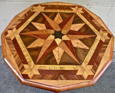Star Veneer Top Table, After Finishing, Top View