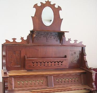 New Back For Parlor Organ Assembled And In  Place With New Finish