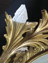 Ornate Gold Frame Leaf Detail, Before