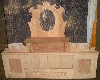 Wood Pieces Formed For Parlor Organ Top Viewed  From Top