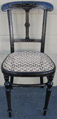 ParlorChairFrom1890sWithStandardCaneWeaveSeatWithBlackenedDiagonals