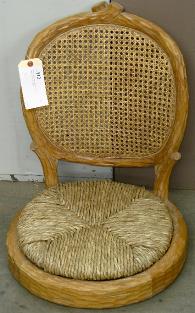 SwivelChairWithNewSeatWovenWithSeagrass